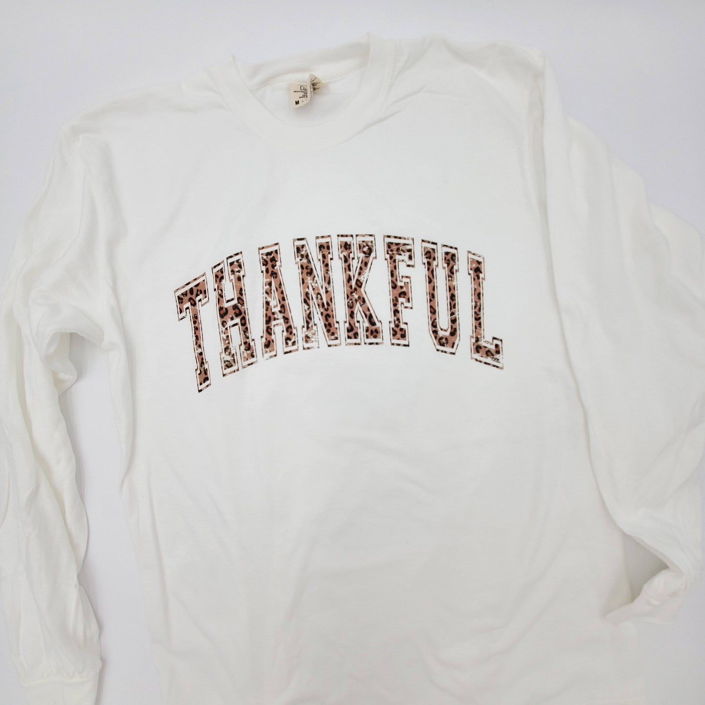 Leopard Thankful Long Sleeve Tee