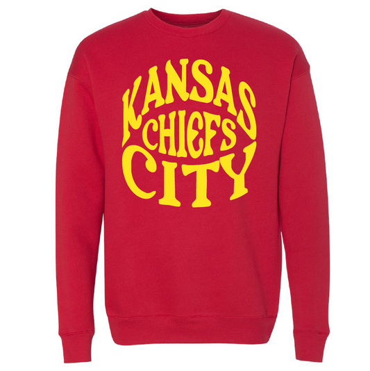 KC Drop Shoulder Crewneck Pullover Sweatshirt